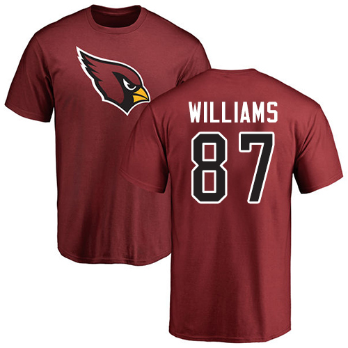 Arizona Cardinals Men Maroon Maxx Williams Name And Number Logo NFL Football 87 T Shirt